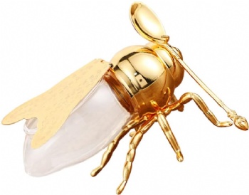 Bee Shaped Glass Honey Pot